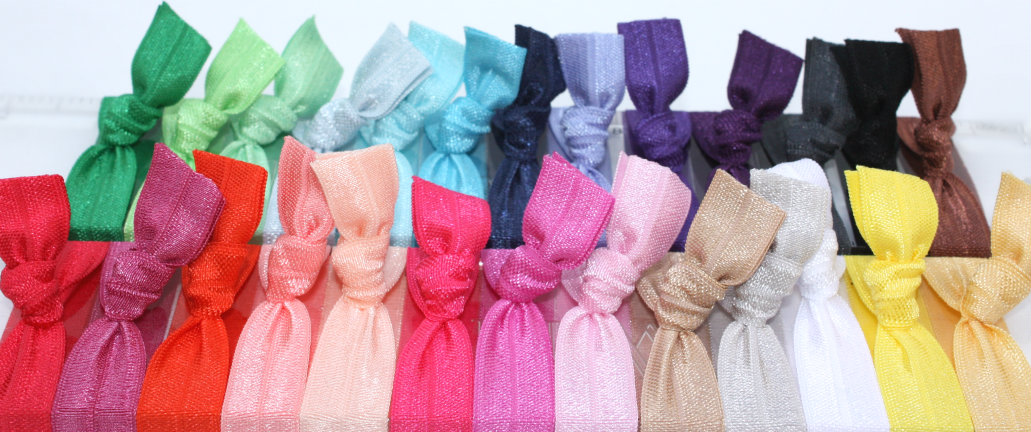 20 Elastic Hair Ties Gift Set - Ribbon Hair Ties Grab Bag - Emi Jay Inspired Hair Bands - Cloth Hair Bands - Soft Stretchy Hairties