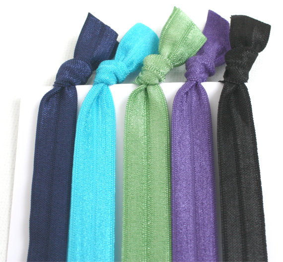 Elastic Hair Ties Yoga Hair Bands 5 Ribbon Hair Ties No