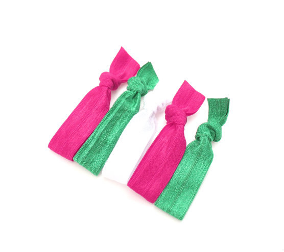 No Tug Hair Ties 5 Yoga Hair Tie Knotted Ponytail Pink