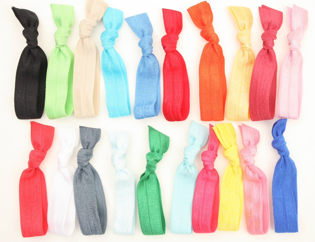 Hair Tie Grab Bag (15) Yoga Hair Band Gift Set - Emi Jay Like Ribbon Hair Bands, Cloth Bracelets - Women's Hair Accessories